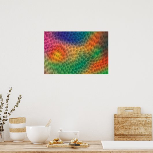 Rainbow Scales-poster Poster (Keuken)