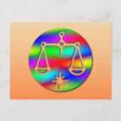 Rainbow Scales Zodiac Star Sign Briefkaart (Voorkant)