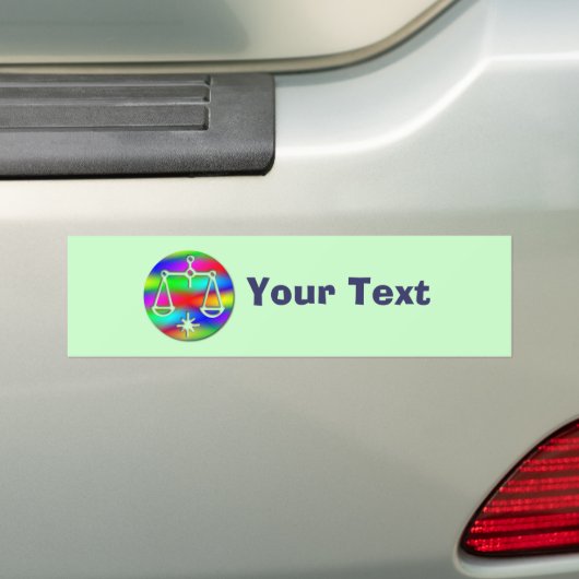 Rainbow Scales Zodiac Star Sign Bumpersticker (Op auto)