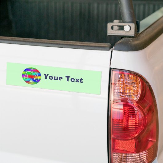 Rainbow Scales Zodiac Star Sign Bumpersticker (Op Truck)