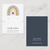 RAINBOW SCANDI BLUSH EARRING KETTING DISPLAY VISITEKAARTJE (Voorkant / Achterkant)