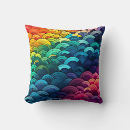 Rainbow-schaalpatroon Kussen