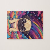Rainbow Schattige Pug Legpuzzel (Horizontaal)