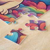 Rainbow Schattige Pug Legpuzzel (Zijkant)