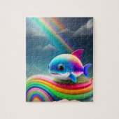 Rainbow Schattigee Baby Shark Legpuzzel (Verticaal)