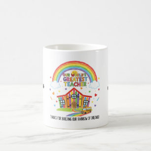 Rainbow School Lachende Zon Beste Leraar Ter Werel Koffiemok