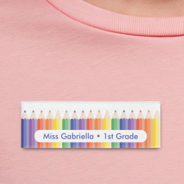 Rainbow School Leraar Magnetische Naam Tag