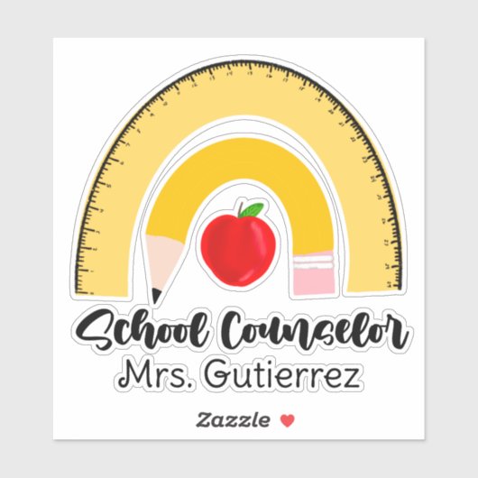 Rainbow School levert school adviseur naam Sticker (Vel)