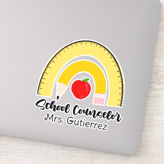 Rainbow School levert school adviseur naam Sticker (Detail)