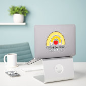 Rainbow School levert school adviseur naam Sticker (Laptop op bureau)