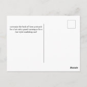 Rainbow Scissors Hair Stylist Chic Salon Marketing Briefkaart (Achterkant)