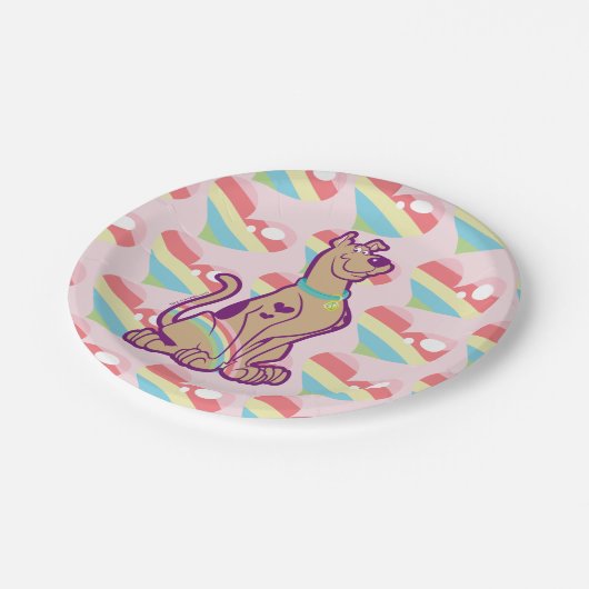 Rainbow Scooby-Doo Papieren Bordje (Gekanteld)