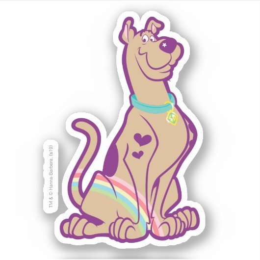 Rainbow Scooby-Doo Sticker (Voorkant)