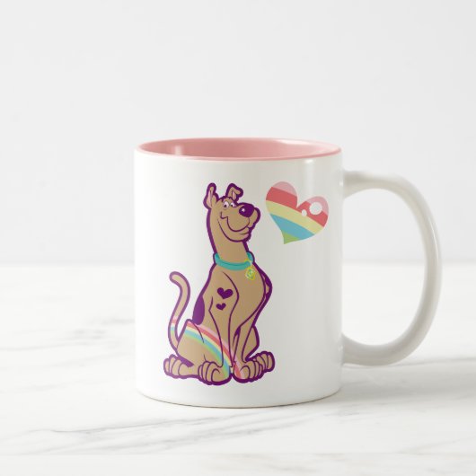 Rainbow Scooby-Doo Tweekleurige Koffiemok (Rechts)
