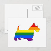 Rainbow Scottish Terrier Briefkaart (Voorkant / Achterkant)
