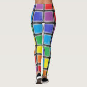 Rainbow Scratched Squares Leggings (Achterkant)