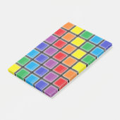 Rainbow Scratched Squares Post-it® Notes (Schuin)