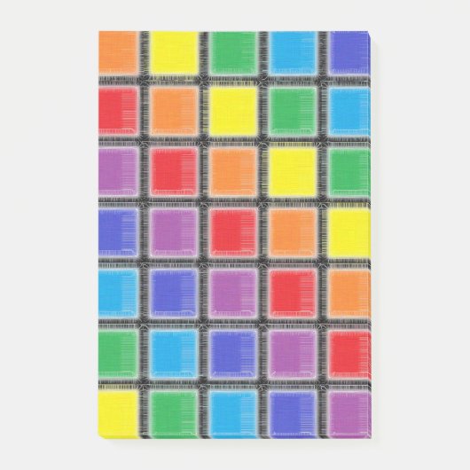 Rainbow Scratched Squares Post-it® Notes (Voorkant)
