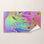 Rainbow Scribble Bloesems Bad Handdoek (Handdoek)