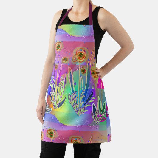 Rainbow Scribble Bloesems Schort (Insitu)