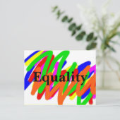 Rainbow Scribble Equality briefkaart (Staand voorkant)