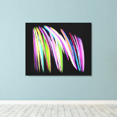 Rainbow Scribble verpakt Canvas Print (Insitu (Houten vloer))