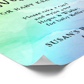 Rainbow Script-Baby shower hoopt en wenst Poster (Hoek)