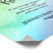 Rainbow Script Diaper Raffle Shower Display Poster (Hoek)