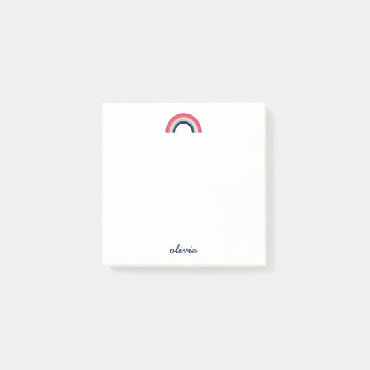 Rainbow Script Name Personated Post-it® Notes (Voorkant)