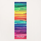 Rainbow Script Writing Custom Name Yogamat (Voorkant)