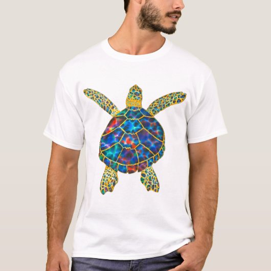 Rainbow Sea Turtle Copy T-shirt (Voorkant)