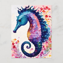 Rainbow Seahorse Bloemenkunst