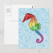 Rainbow Seahorse Briefkaart (Voorkant / Achterkant)