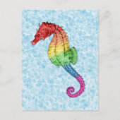 Rainbow Seahorse Briefkaart (Voorkant)