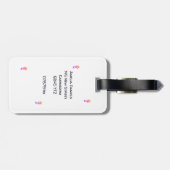  Rainbow Seahorse gepersonaliseerd Bagagelabel (Achterkant horizontaal)