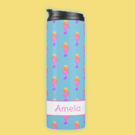 Rainbow Seahorse gepersonaliseerd Thermosbeker