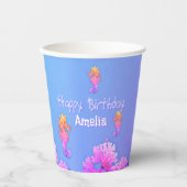 Rainbow Seahorse Gepersonaliseerde Partij Papieren Bekers (Voorkant)