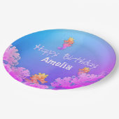 Rainbow Seahorse Gepersonaliseerde Partij Papieren Bordje (Gekanteld)