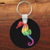 Rainbow Seahorse Sleutelhanger (Voorkant)