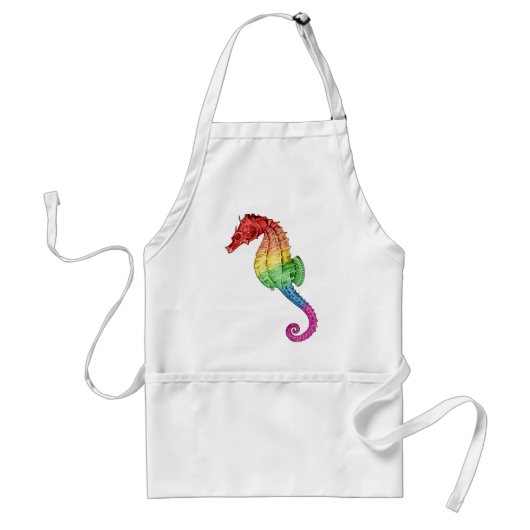 Rainbow Seahorse Standaard Schort (Voorkant)