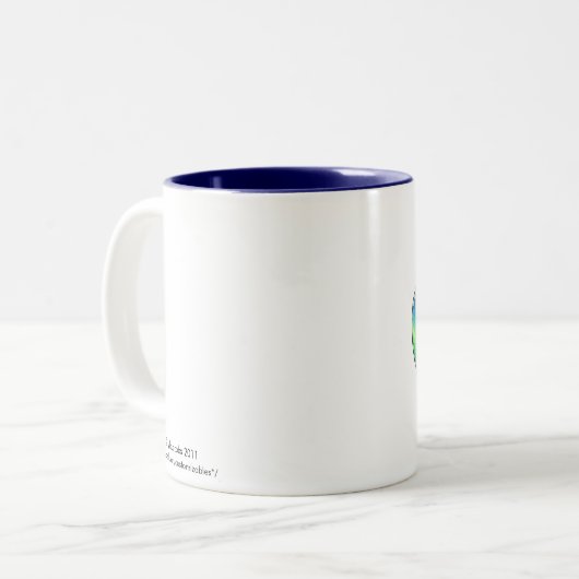 Rainbow Seashell-Mok Tweekleurige Koffiemok (Voorkant links)