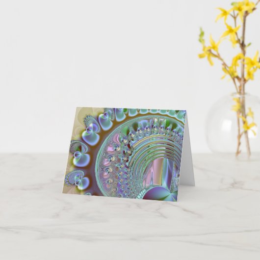 Rainbow Seashell Note-Kaart Kaart (Gele Bloem)