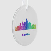 Rainbow Seattle skyline Ornament (voorkant)