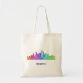 Rainbow Seattle skyline Tote Bag (Voorkant)