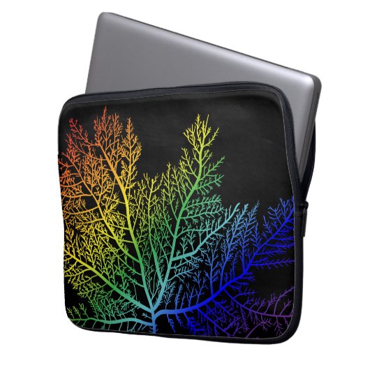Rainbow Seaweed Pride Electronics Bag Laptop Sleeve (Voorkant Links)