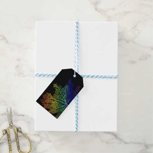 Rainbow Seaweed Pride Gift Label Cadeaulabel (Met Touw)