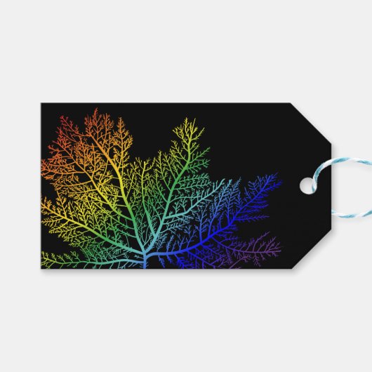 Rainbow Seaweed Pride Gift Label Cadeaulabel (Voorkant (Horizontaal))