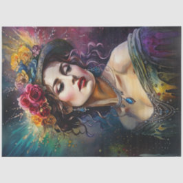 Rainbow Seductress Vrouw Decoupage Papier