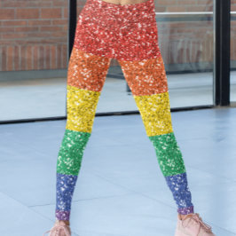 Rainbow Sequin Glitter Kijk naar Stripes Pride Leggings