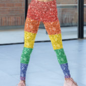 Rainbow Sequin Glitter Kijk naar Stripes Pride Leggings